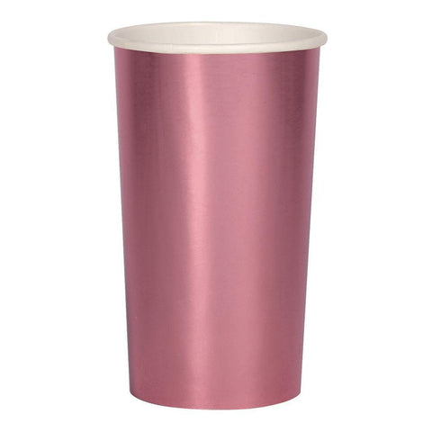 Metallic Pink Highball Cups (set of 8)