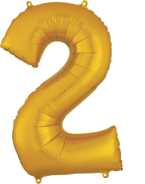 Gold 34" Numbered Balloon