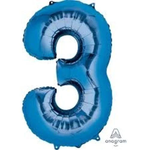 Blue 34" Numbered Balloon