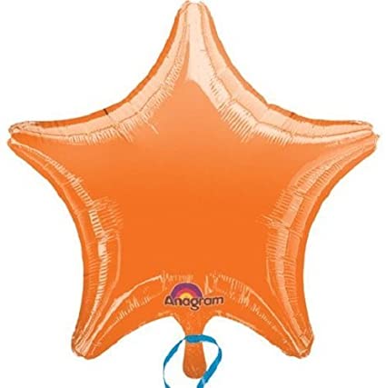Orange Star Shaped Balloon
