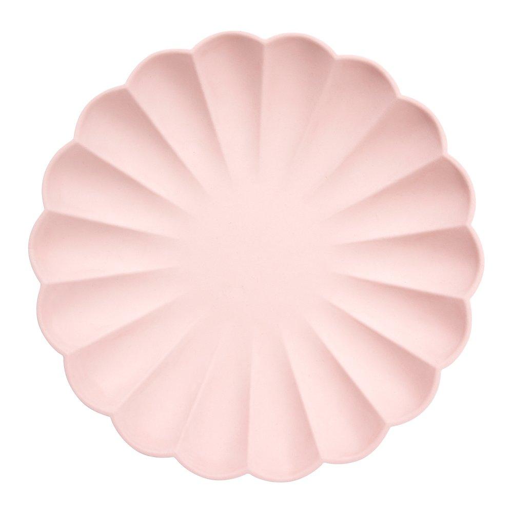 Pale Pink Large Eco Paper Plates (set of 8)