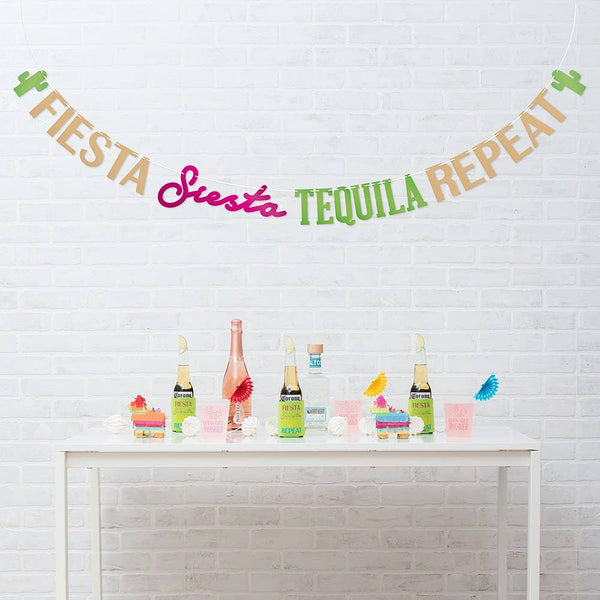 Fiesta Siesta Tequila Repeat - Bachelorette Banner