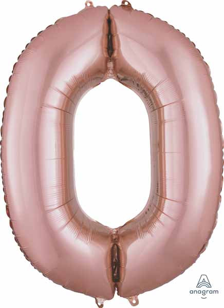 Rose Gold 34" Numbered Balloon