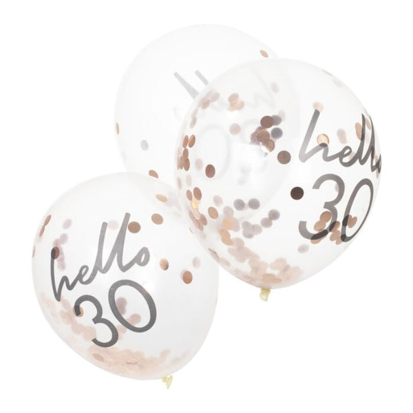 Hello 30 Birthday Balloons