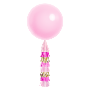 Pink Jumbo Balloon & Tassel Tail