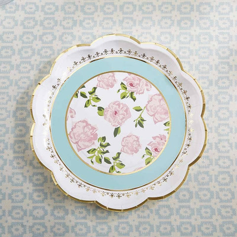Tea Time Whimsy 9 in. Plates - Blue