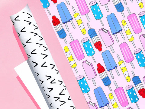 Popsicle Wrapping Paper Sheet