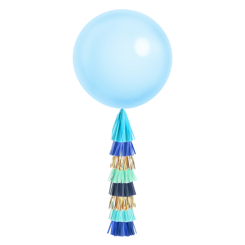 Blue Party Jumbo Balloon & Tassel Tail