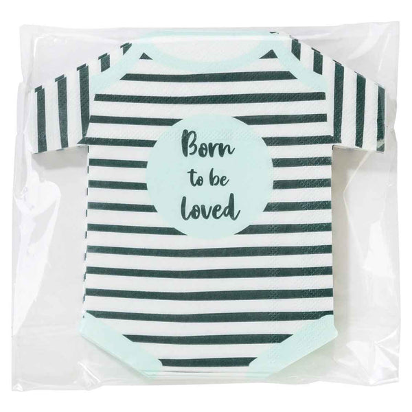 Born To Be Loved Baby Shower Shaped Napkin