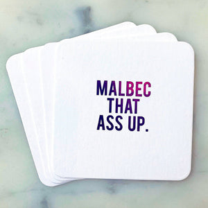 Malbec That Ass Up Coasters