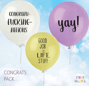 Congrats Pack Latex Balloons