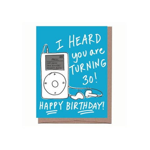 30 iPod Birthday Card
