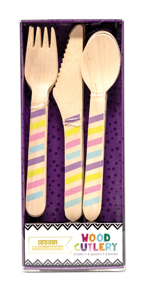 Stripes Wood Cutlery