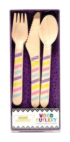 Stripes Wood Cutlery