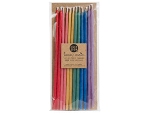Tall Mix Beeswax Birthday Candles