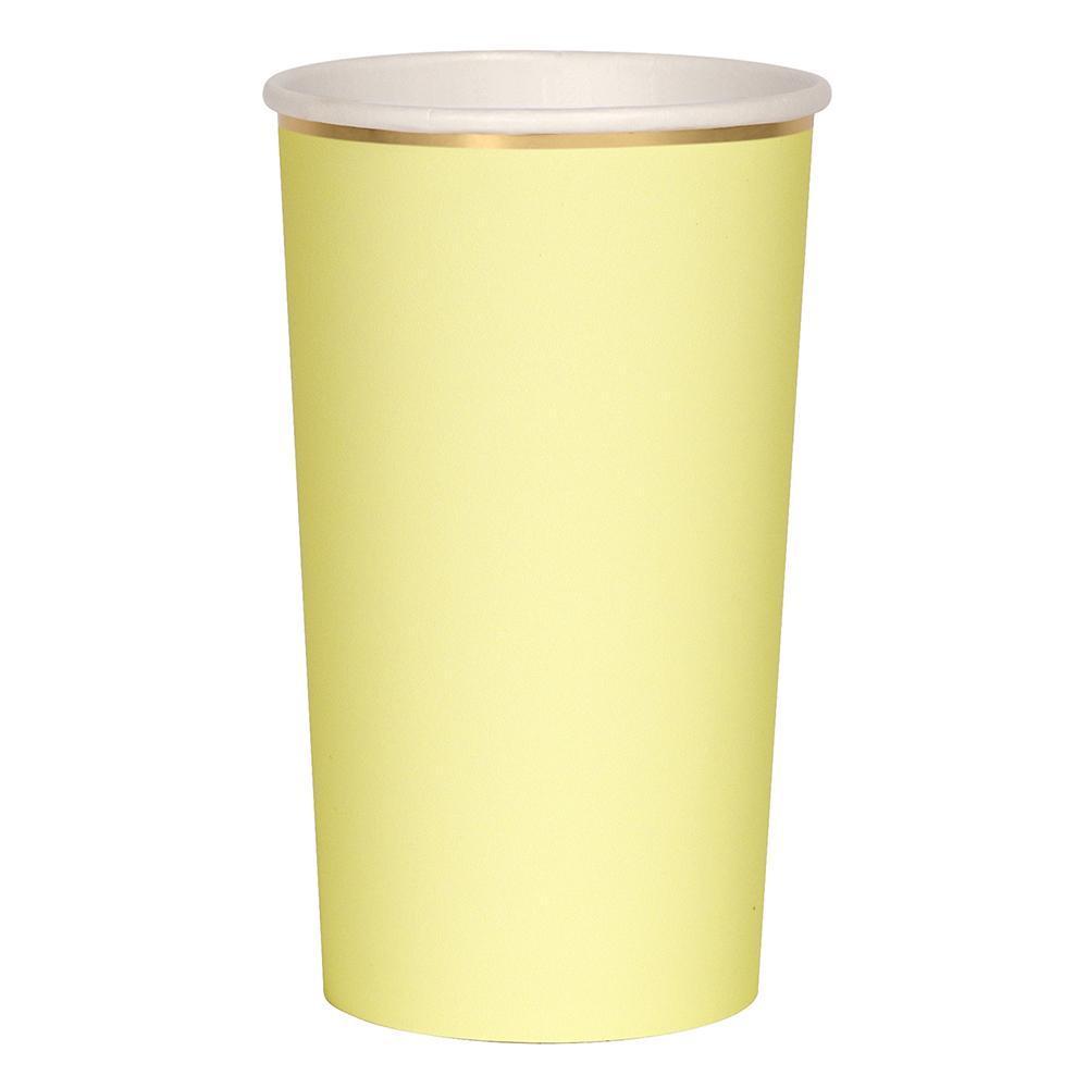 Pale Yellow Highball Cups (set of 8)