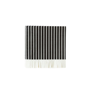 Black Stripe Fringe Napkin