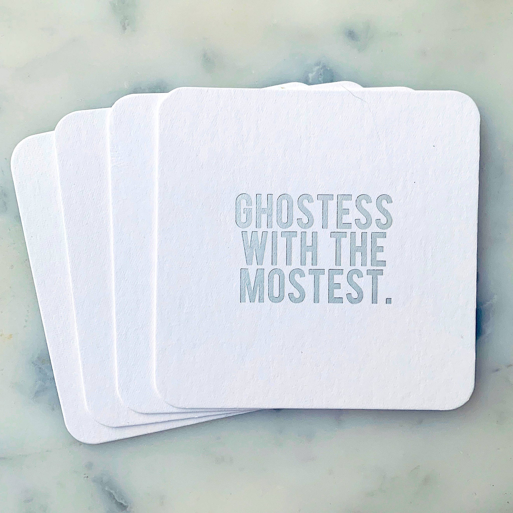 Ghostess With The Mostest Halloween Coasters