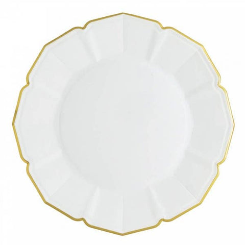 White Linen Dinner Plates