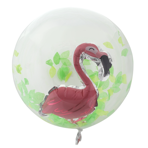 Transparent With Flamingo Balloon