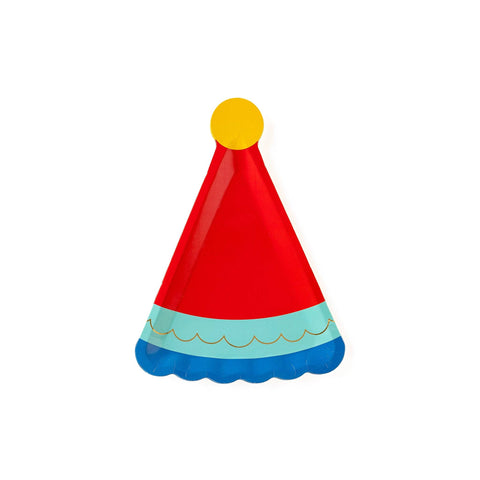 Blue Birthday Hat Shaped Plate