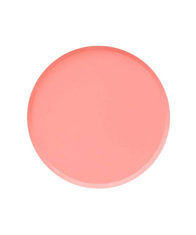 Neon Coral Plates 7 inch