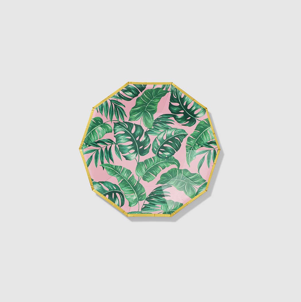 Palm Leaves Small Paper Party Plates (10 per Pack)