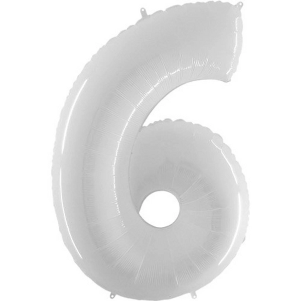 Matte White 34" Numbered Balloon