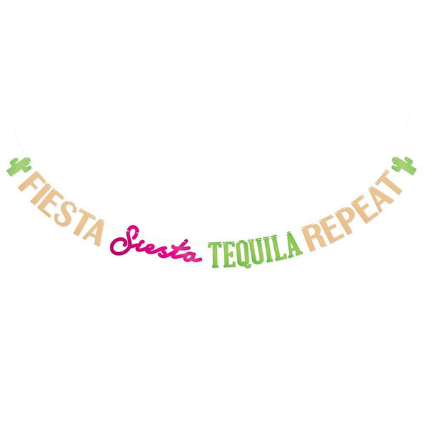 Fiesta Siesta Tequila Repeat - Bachelorette Banner