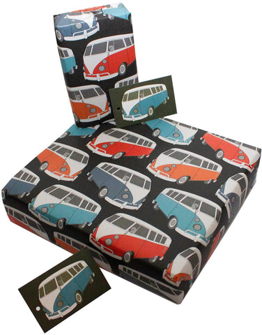 Camper Vans Wrapping Paper • 100% Recycled • Vegan Ink