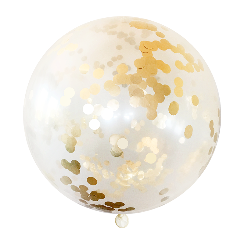 Metallic Deep Gold Jumbo Confetti Balloon