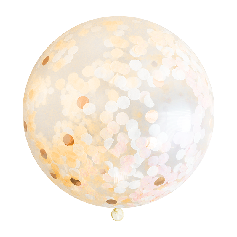 Peach Jumbo Confetti Balloon
