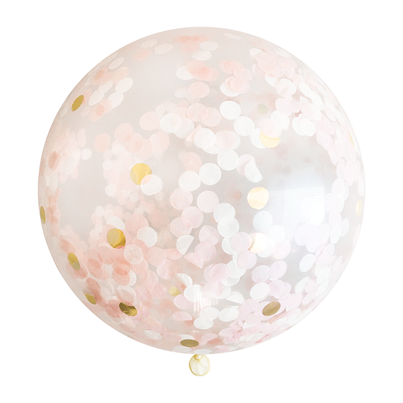 Blush & Gold Jumbo Confetti Balloon