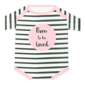 Born To Be Loved Pink Baby Shower Shaped Napkins