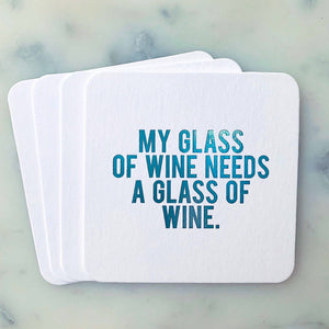 My Glass of Wine Coasters