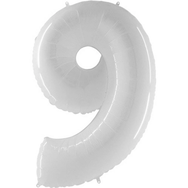 Matte White 34" Numbered Balloon