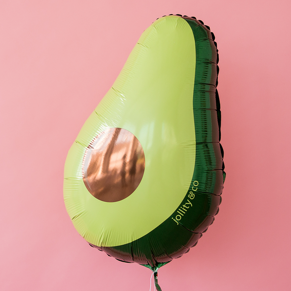Avocado Mylar Balloons, Packaged