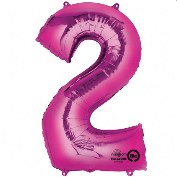 Hot Pink 34" Numbered Balloon