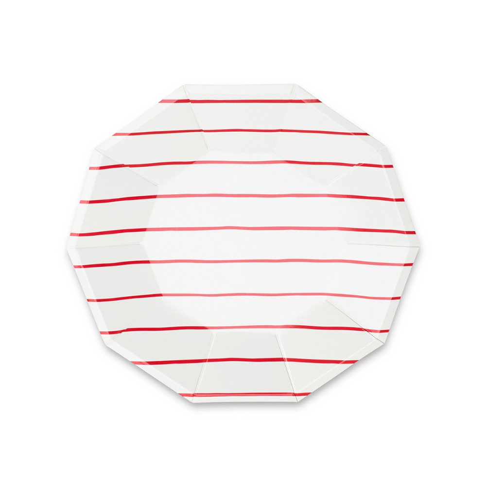 Candy Apple Frenchie Striped Small Plates