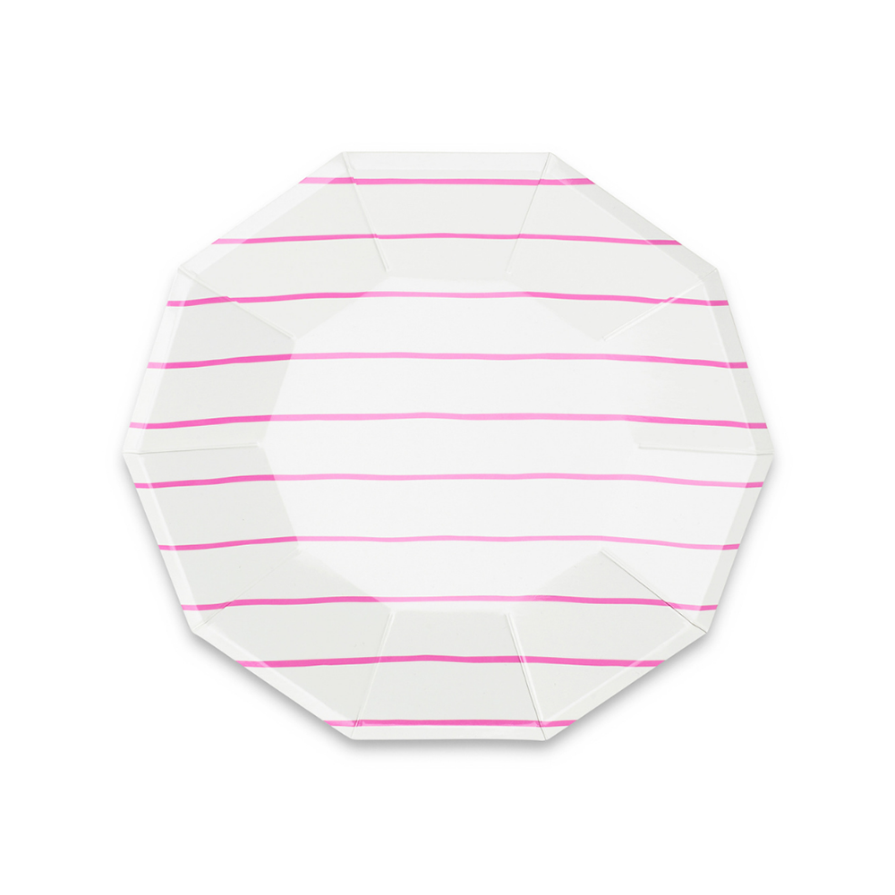Cerise Frenchie Striped Small Plates