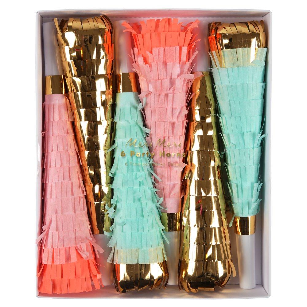 Fringed Party Horns (set of 6)