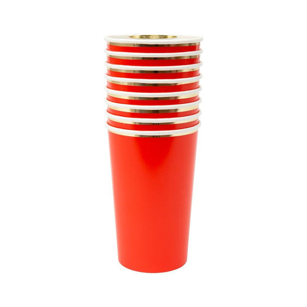 Red Highball Cups (set of 8)