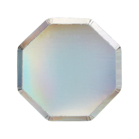 Silver Holographic Side Plates (set of 8)