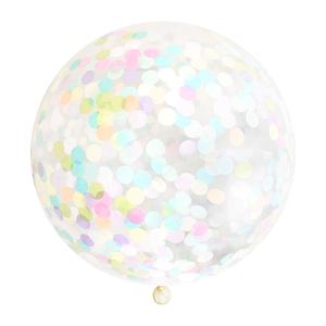 Pastel Rainbow Jumbo Confetti Balloon