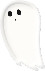 Ghost Shaped 9" Plate