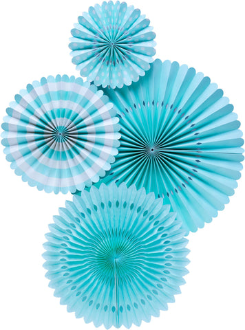 Basic Aqua Blue Fan Set