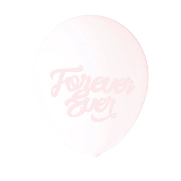 Party Balloons - Forever Ever - White With Pink