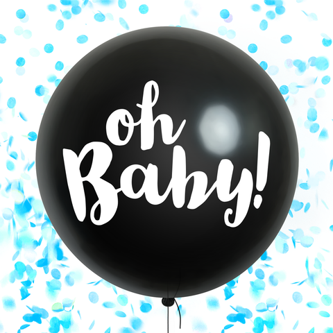 Blue- Oh Baby Gender Reveal! Jumbo Confetti Balloon
