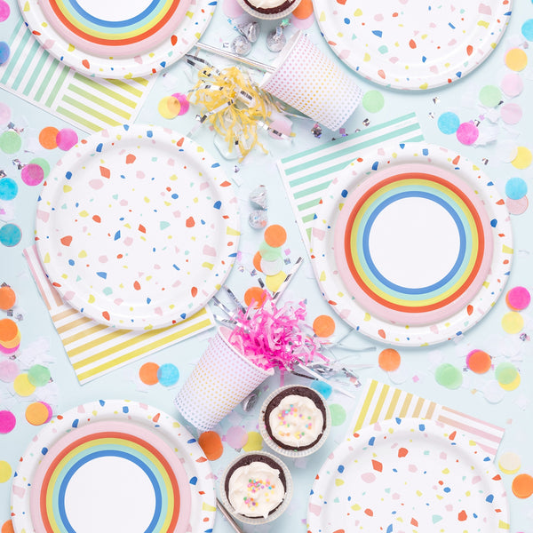 Double Rainbow Small Party Plate