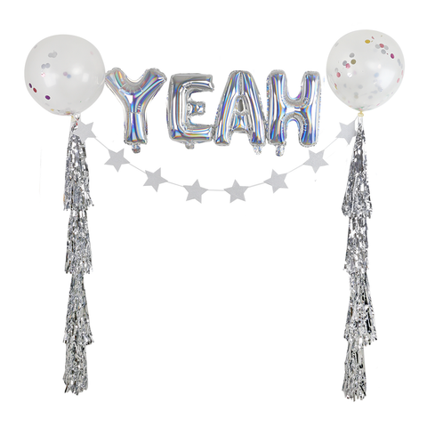 "Yeah" With Tassels Balloon - Foil